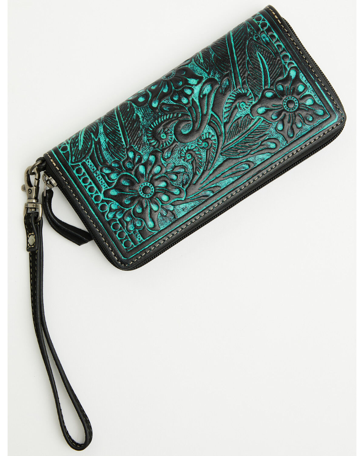 Shyanne Women's Tooled Leather Wristlet Wallet