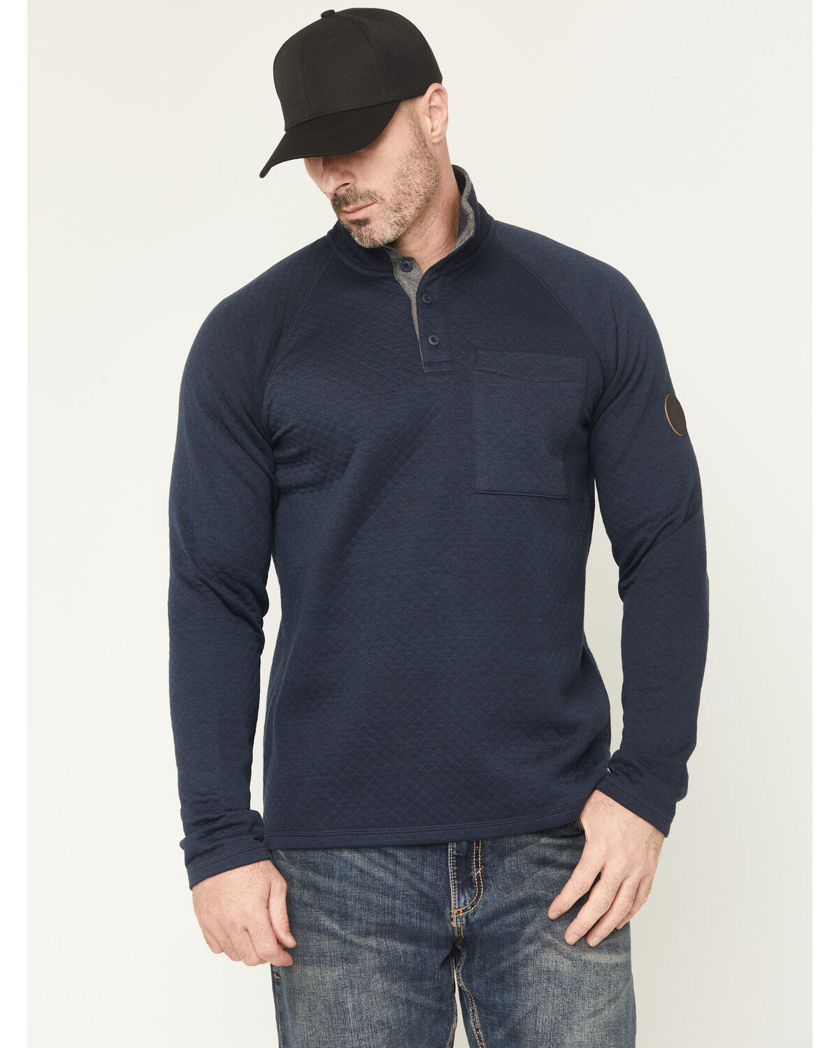 Brothers and Sons Men's Sherman Solid 1/4 Button-Down Pullover