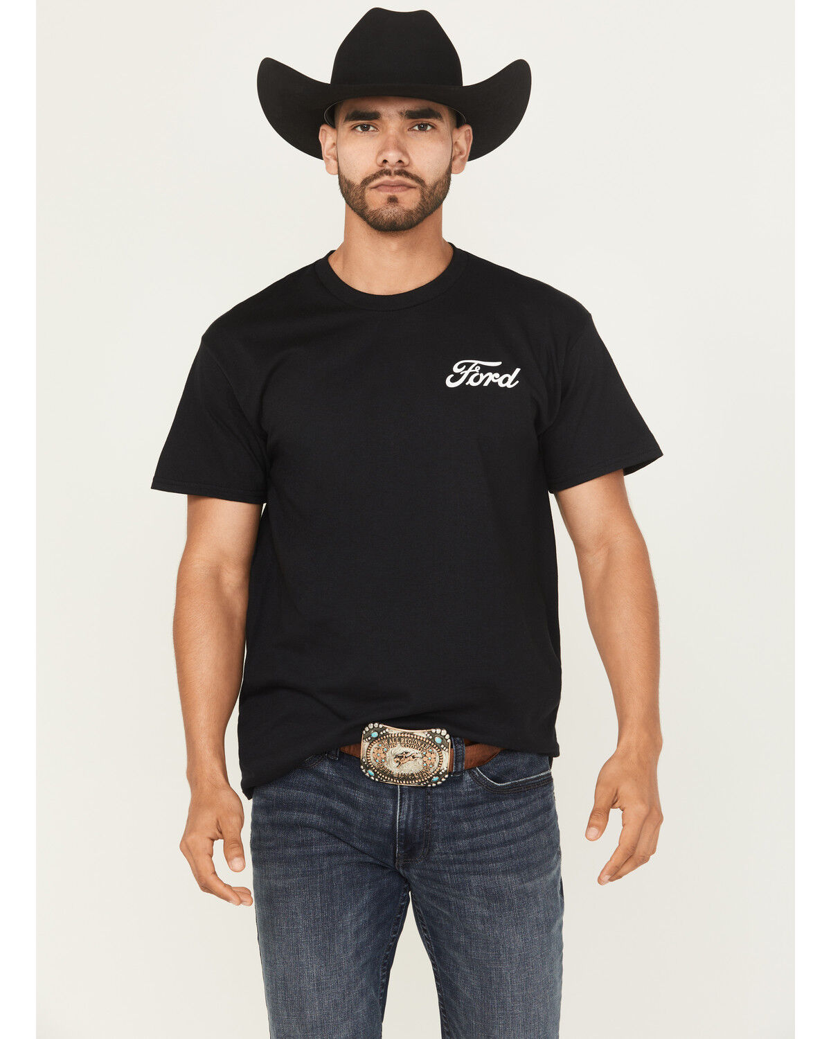 Buckwear Men's Ford Camo Flag Short Sleeve Graphic T-Shirt