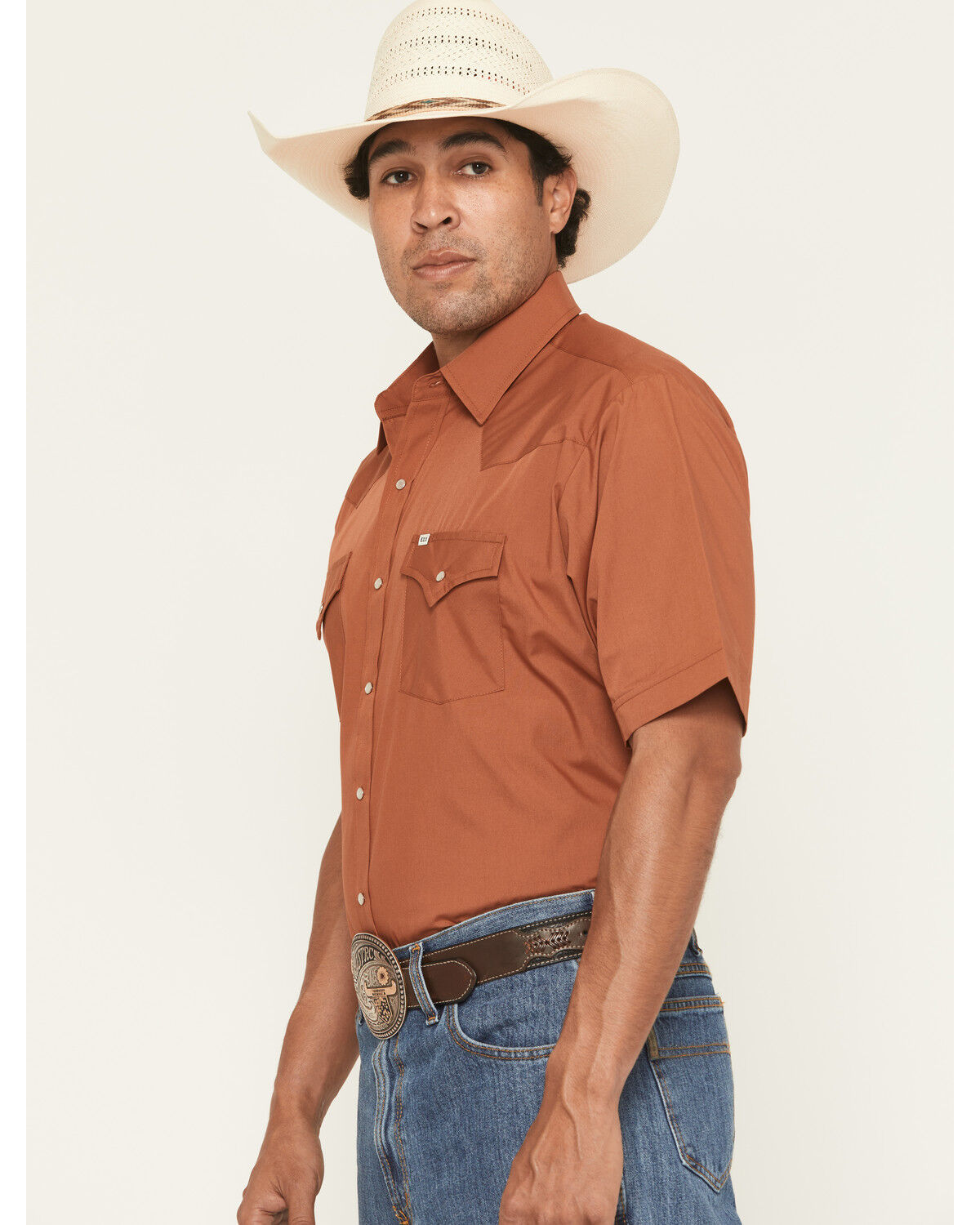 Ely Walker Men's Boot Barn Exclusive Solid Short Sleeve Snap Western Shirt - Big