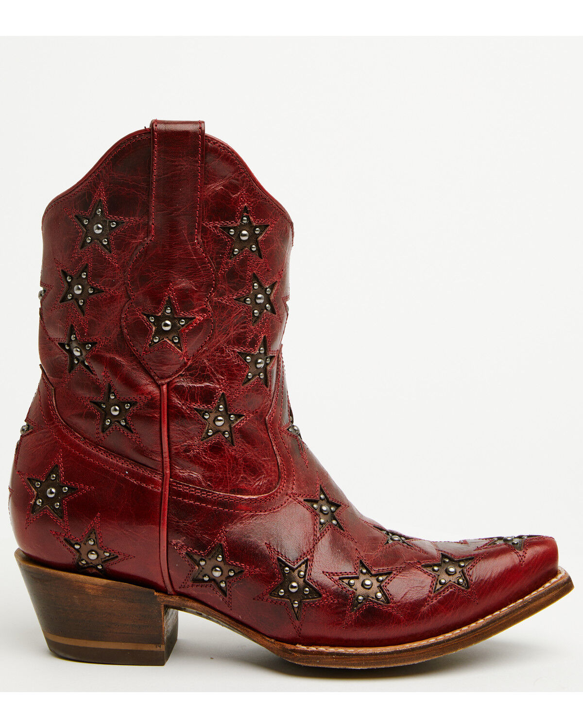 Black Star Women's Marfa Star Studded Western Booties - Snip Toe