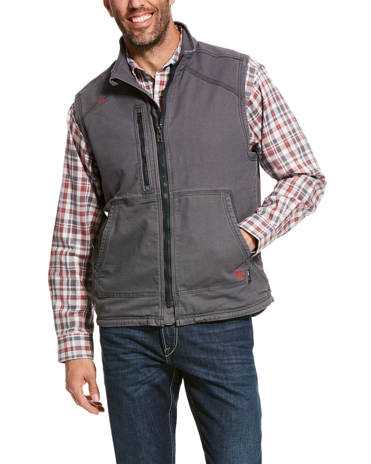 Ariat Men's FR Duralight Stretch Canvas Work Vest - Big