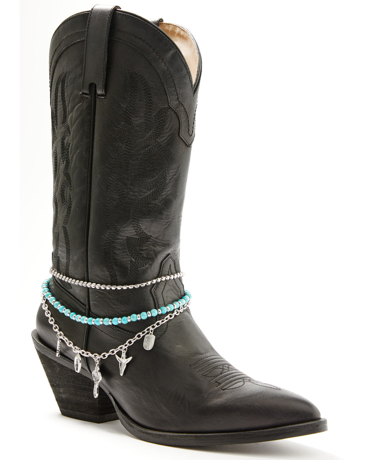 Shyanne Women's Beaded Turquoise Charm Boot Bracelet