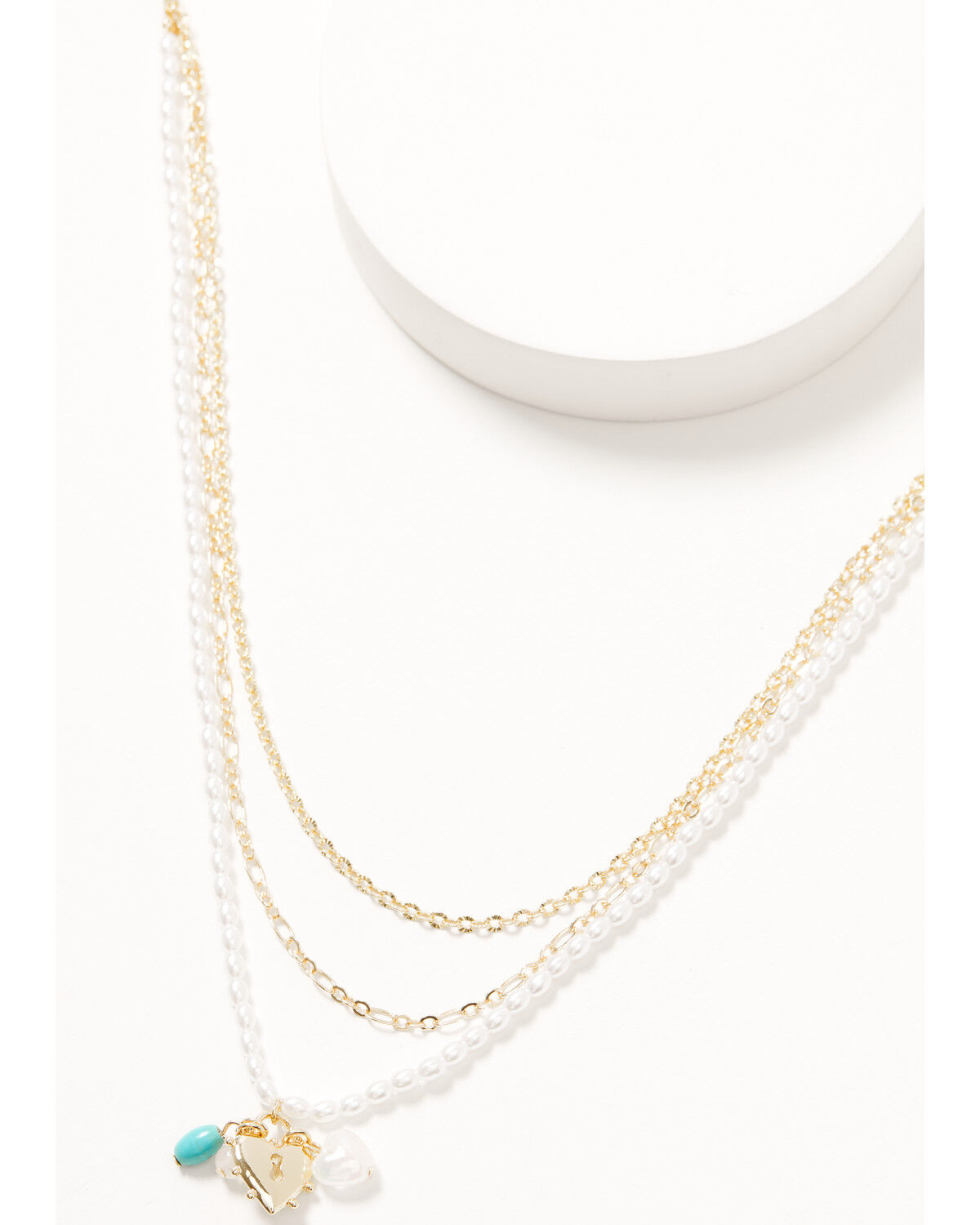 Shyanne Women's Pearl Cluster Charm Layered Necklace