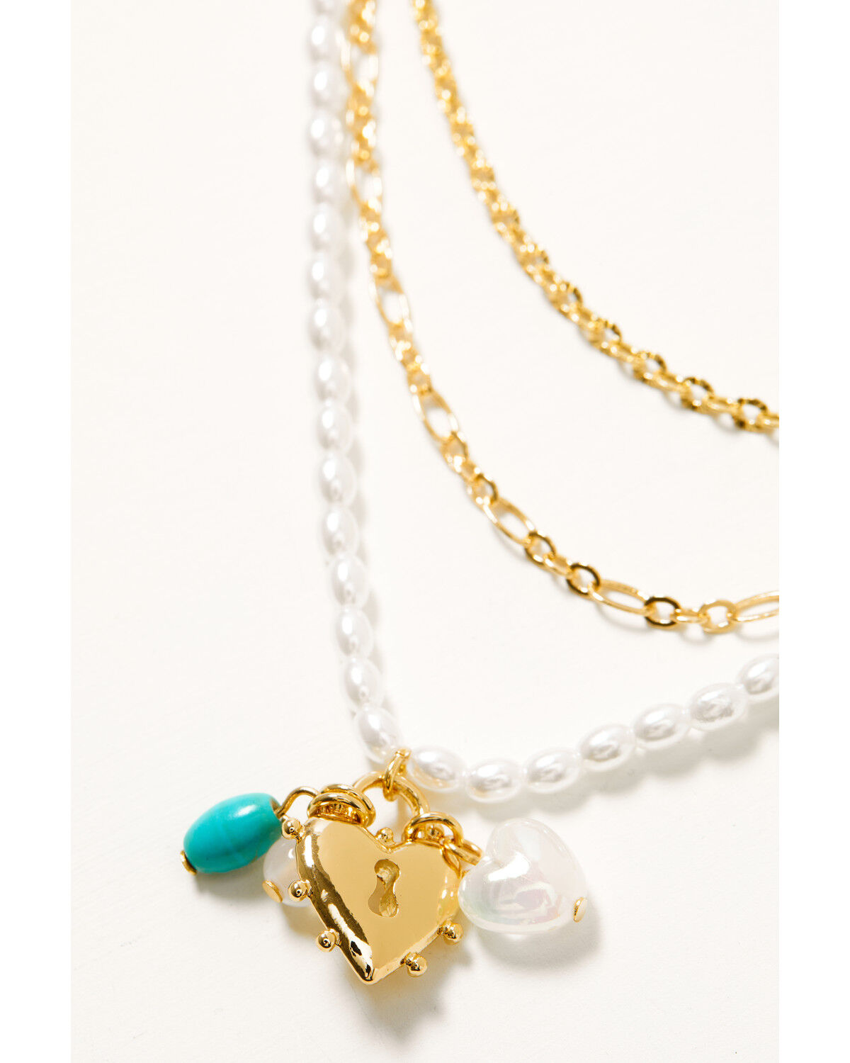 Shyanne Women's Pearl Cluster Charm Layered Necklace