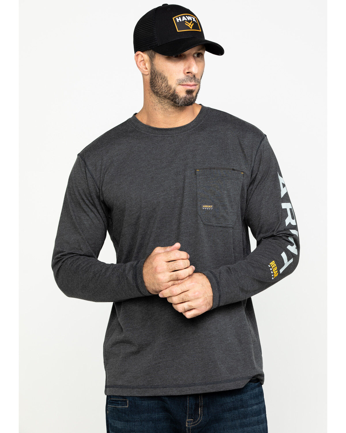 Ariat Men's Rebar Workman Logo Long Sleeve Work Shirt - Tall