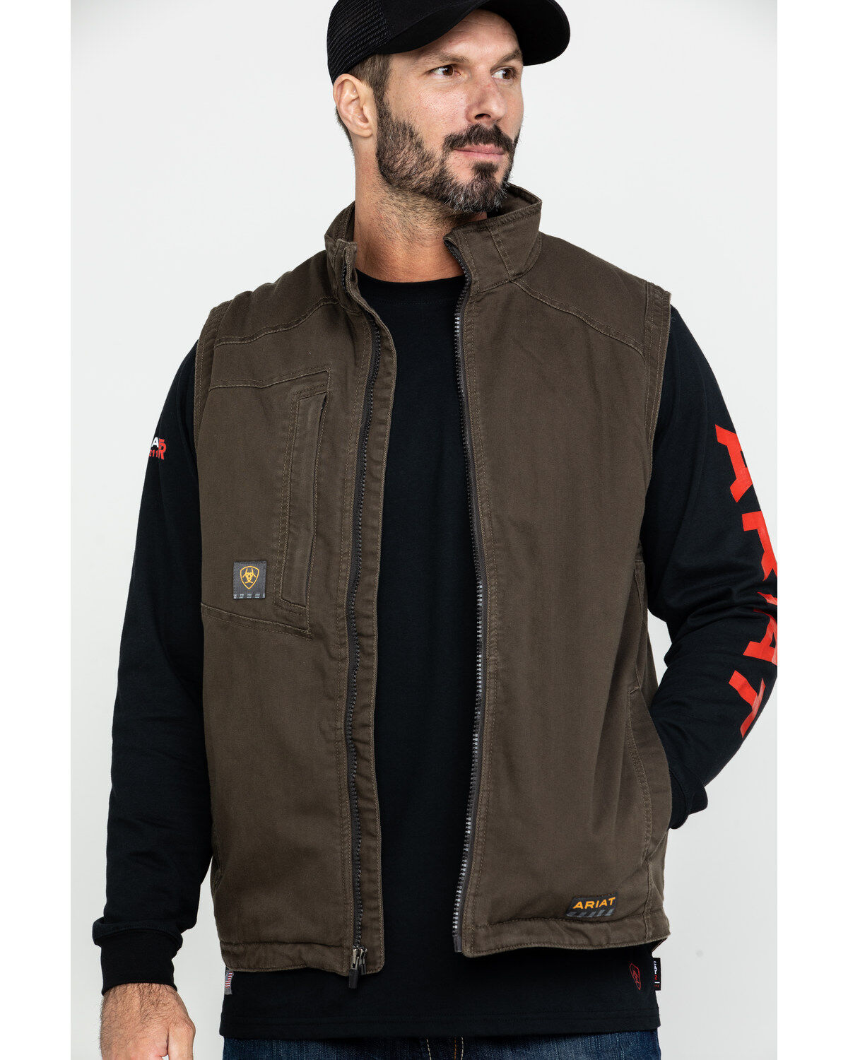 Ariat Men's Loden Rebar Washed Dura Canvas Insulated Work Vest - Big & Tall