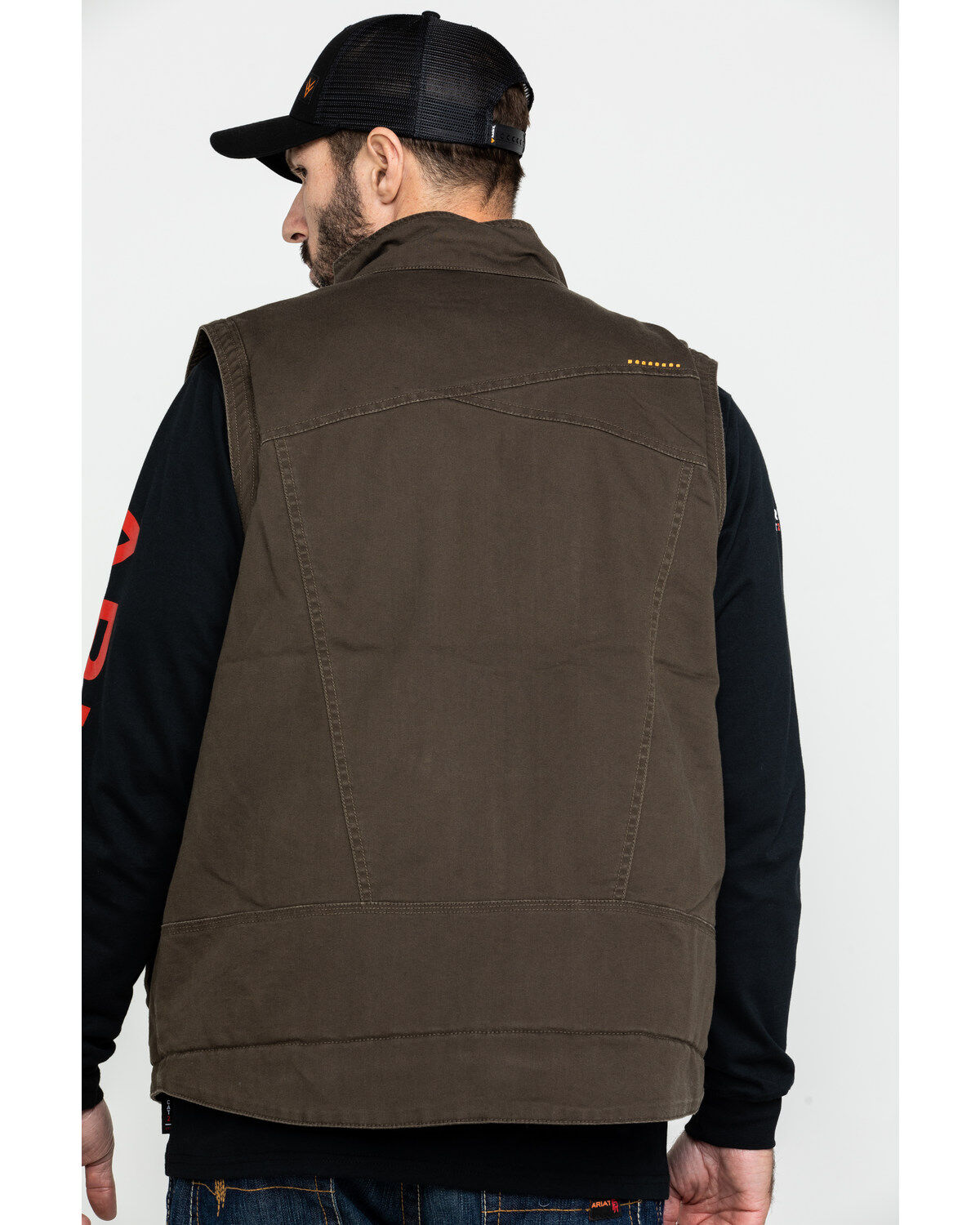 Ariat Men's Loden Rebar Washed Dura Canvas Insulated Work Vest - Big & Tall