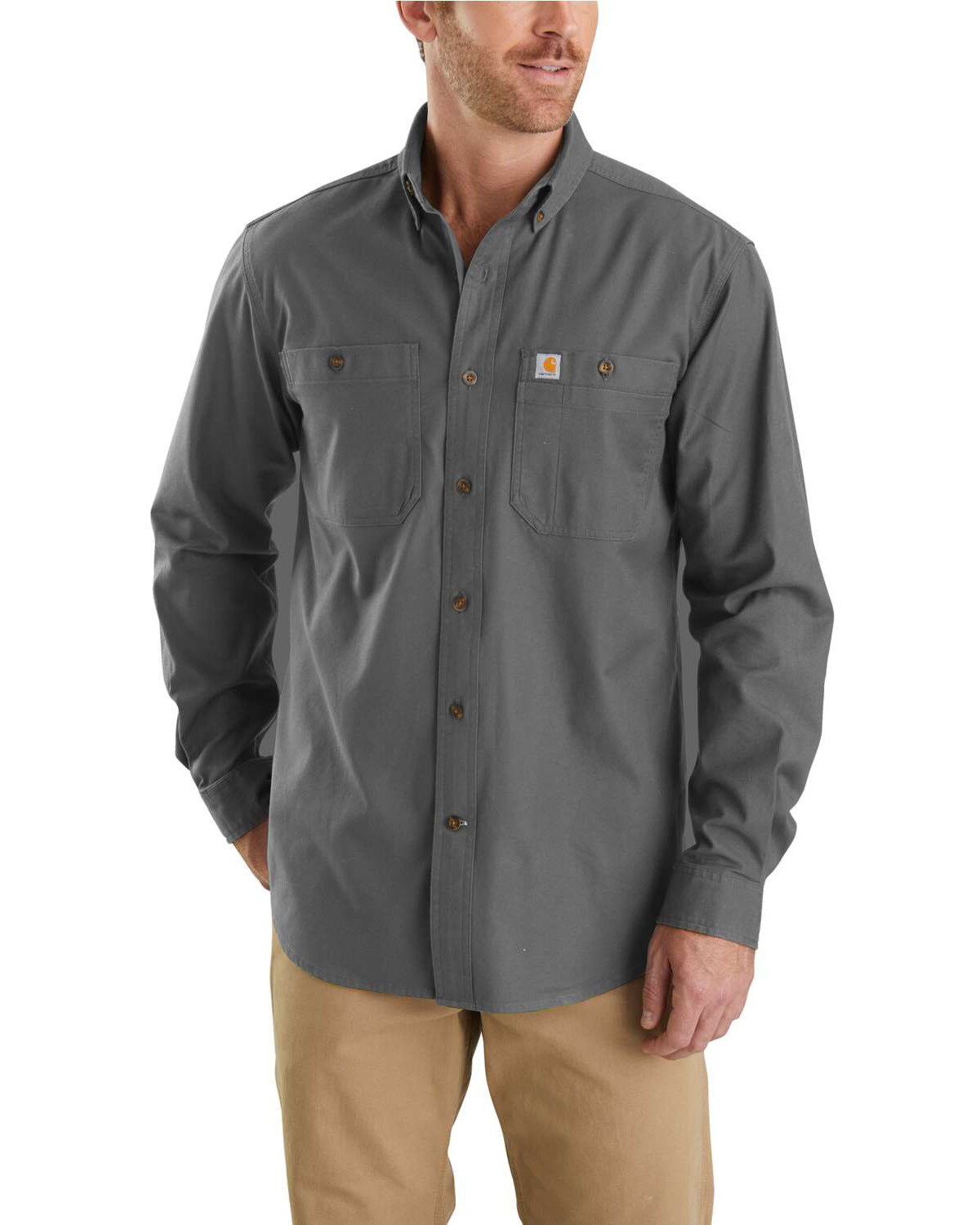 Carhartt Men's Rugged Flex&reg; Rigby Long Sleeve Work Shirt - Big
