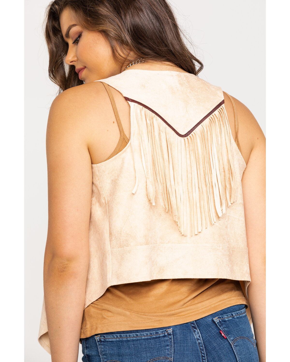 Shyanne Women's Faux Suede Fringe Vest