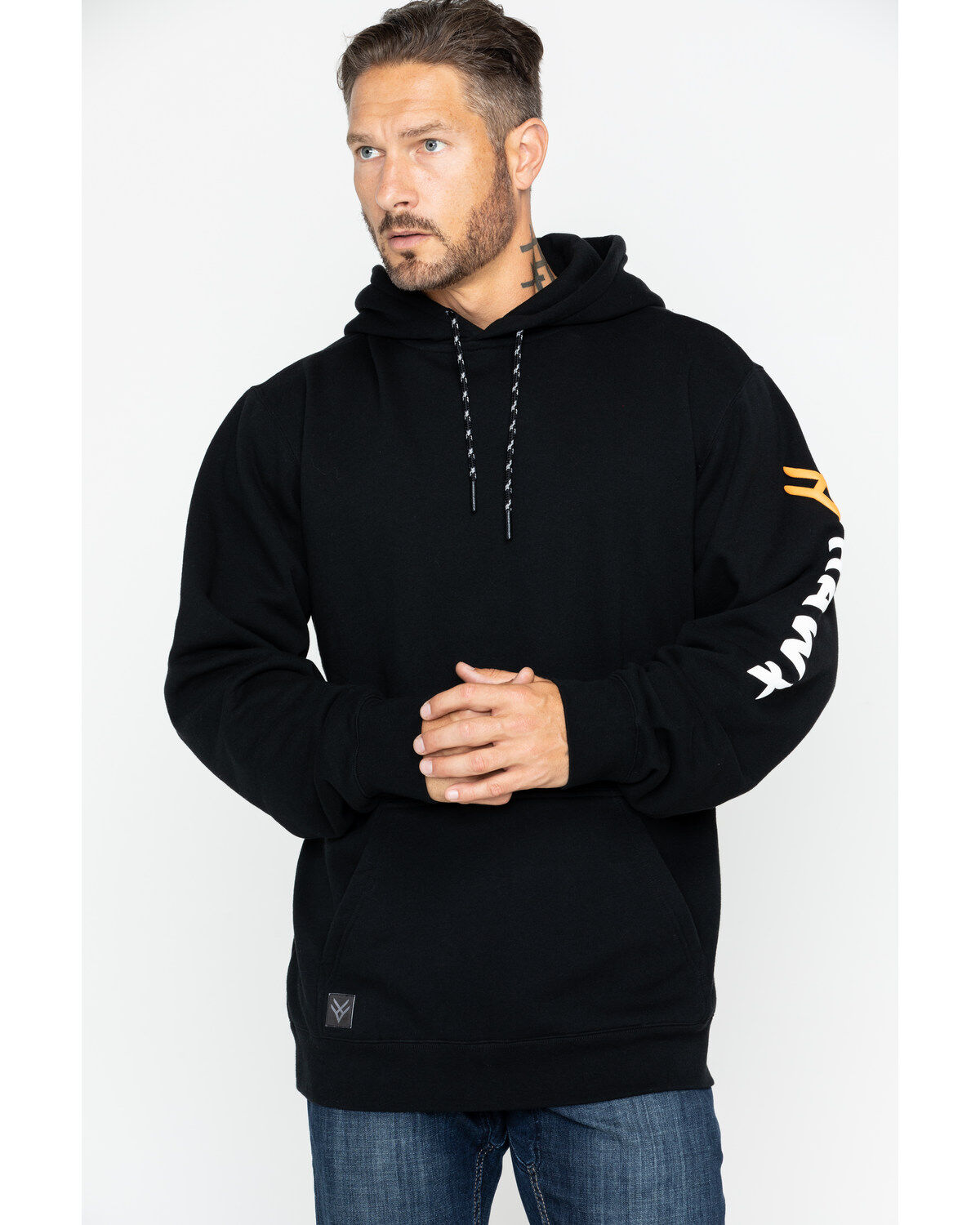Hawx Men's Logo Sleeve Hooded Work Sweatshirt - Tall