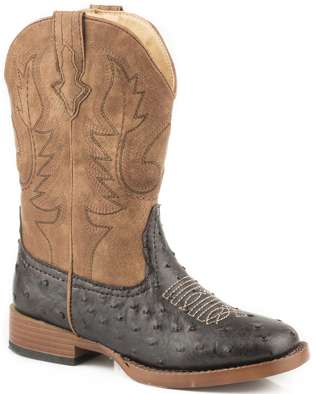 Roper Boys' Faux Ostrich Print Western Boots - Square Toe 1 47533-roper-boys-faux-ostrich-print-western-boots-square-toe-1.jpg
