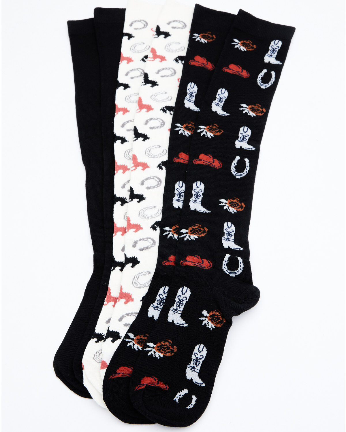 Shyanne Women's Cowgirl Gear Knee High Socks - 3 Pack