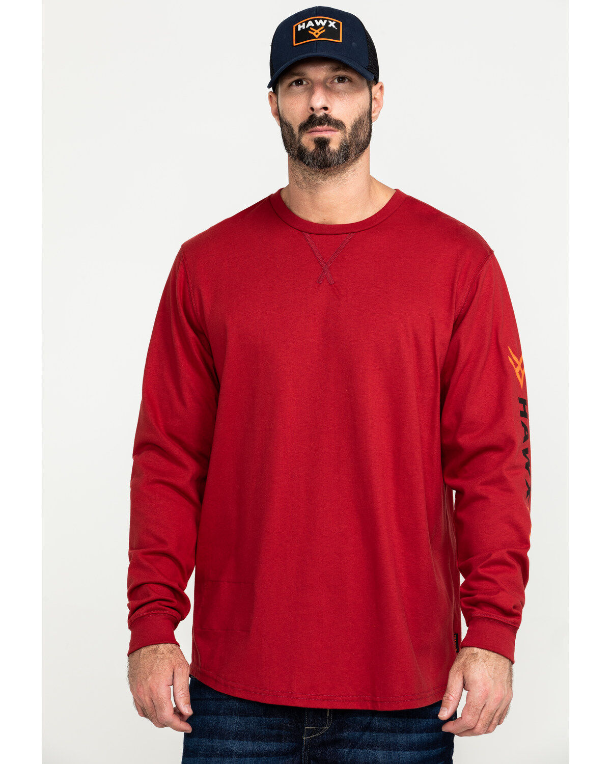 Hawx Men's FR Logo Long Sleeve Work T-Shirt - Tall