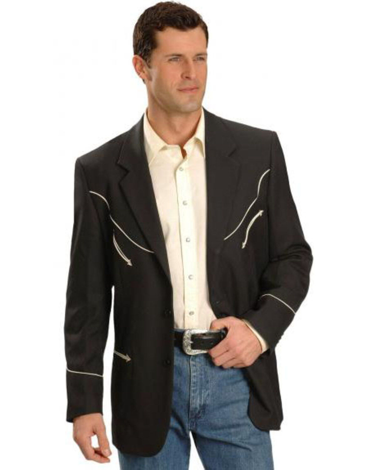 Scully Black Retro Western Jacket - Big and Tall