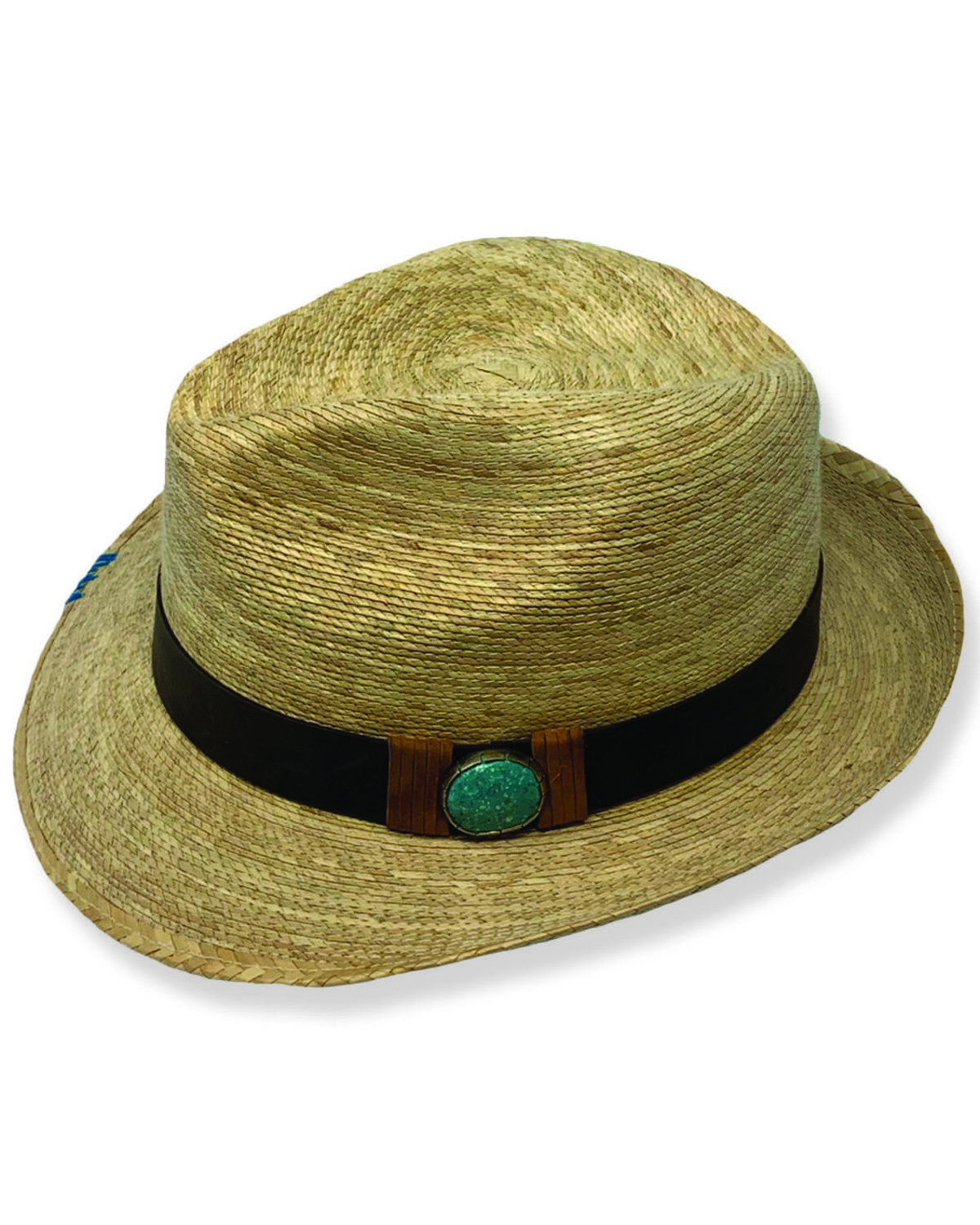Atwood Kelsey Turquoise Concho Straw Fedora