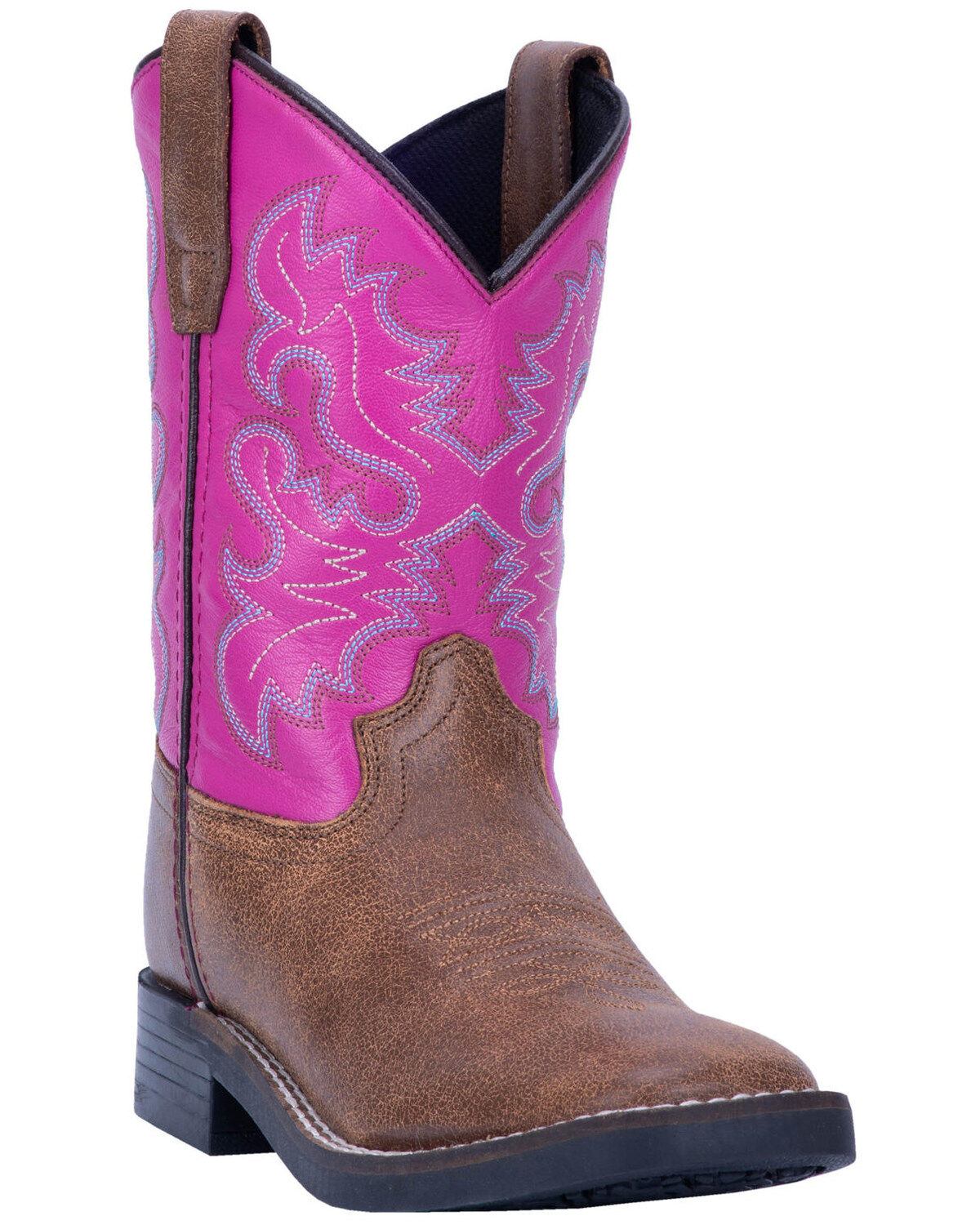 Dan Post Girls' 9 Punky Western Boots - Broad Square Toe