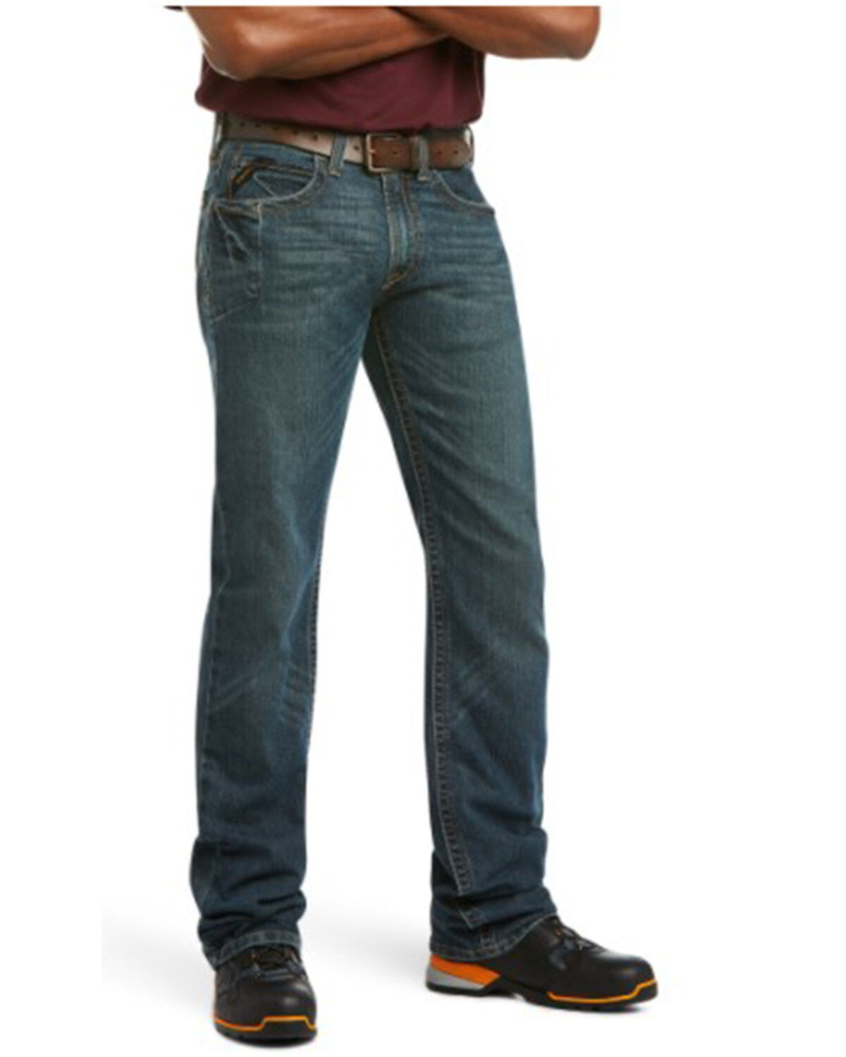 Ariat Men's Rebar M5 Durastretch Dark Wash Low Rise Straight Jeans