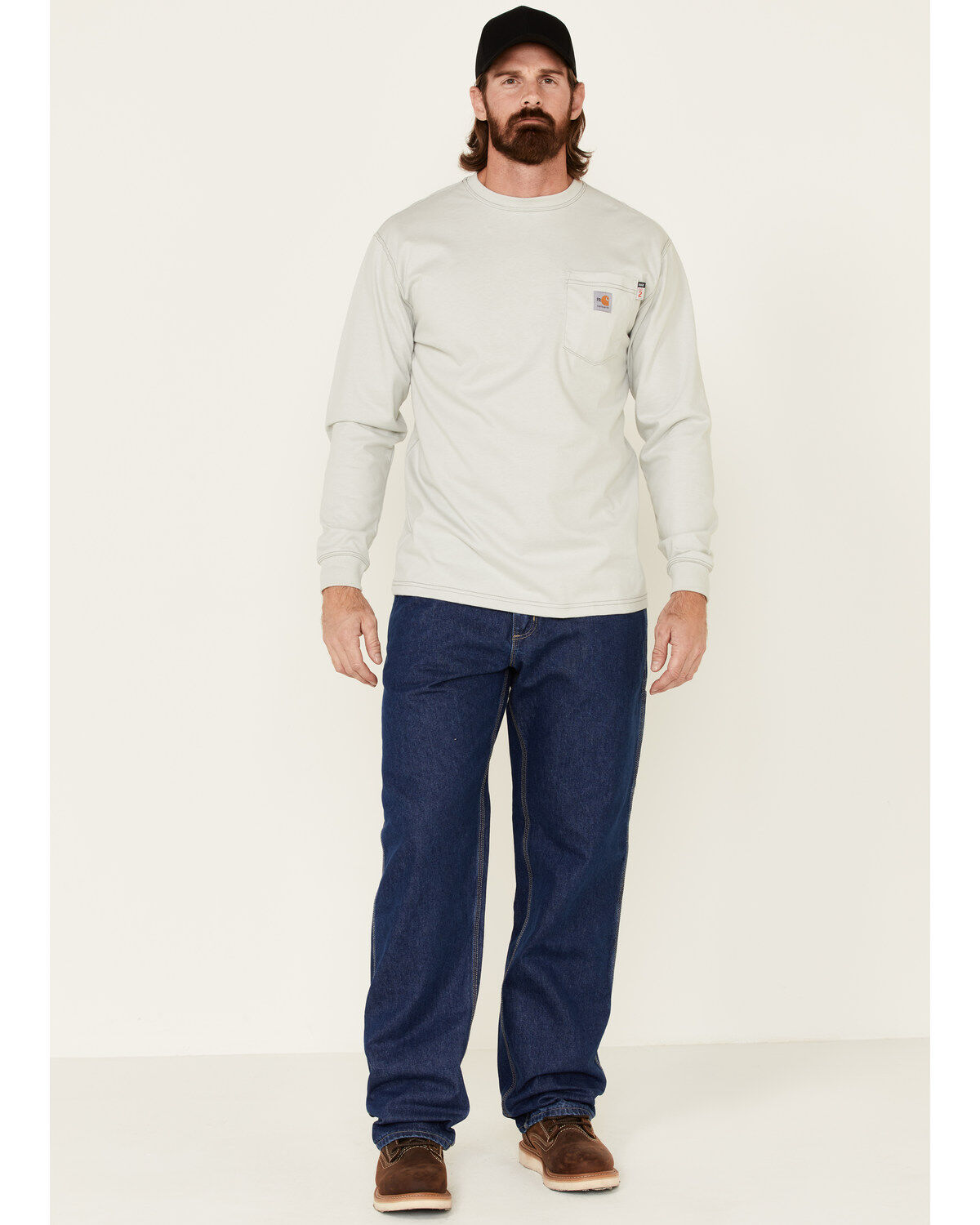 Carhartt Men's Flame-Resistant Denim Dungaree Work Pants