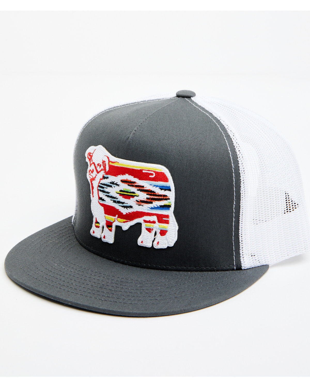 Lazy J Ranch Men's Serape Cow Patch Mesh-Back Ball Cap