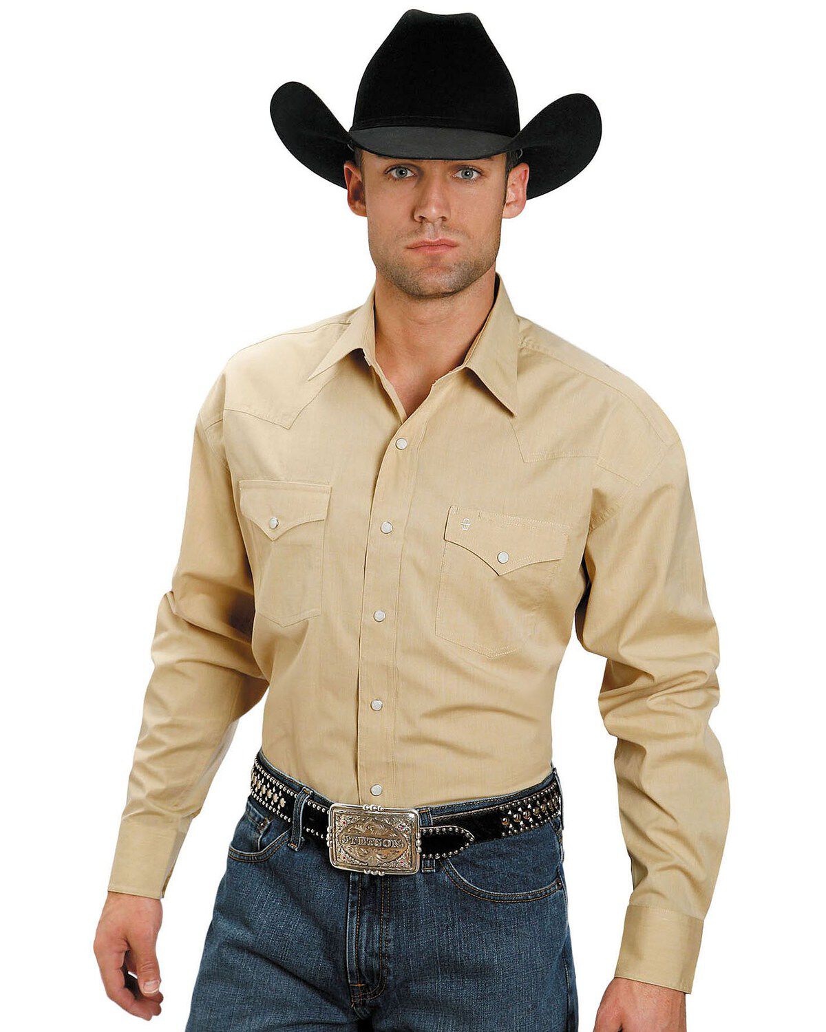 Stetson Men's Solid Oxford Long Sleeve Snap Western Shirt 1 65453-stetson-men-s-solid-oxford-long-sleeve-snap-western-shirt-1.jpg