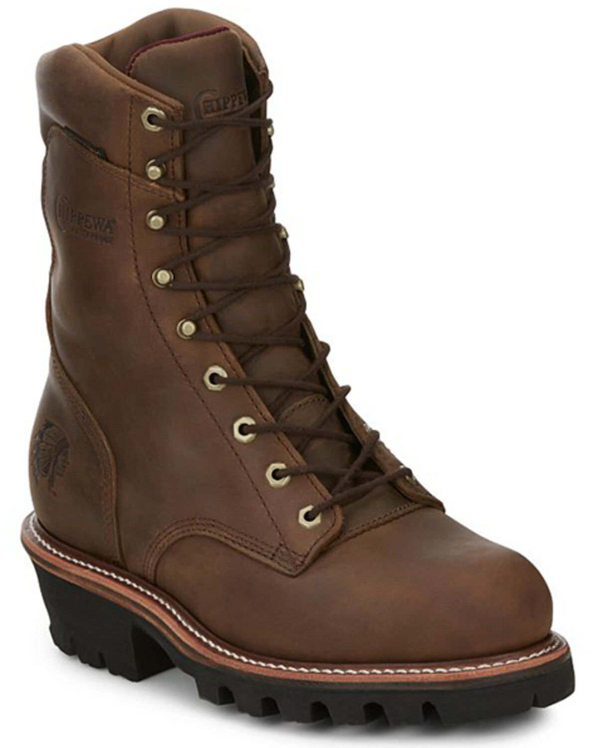 Chippewa Men's Tan Waterproof Logger Work Boots - Steel Toe