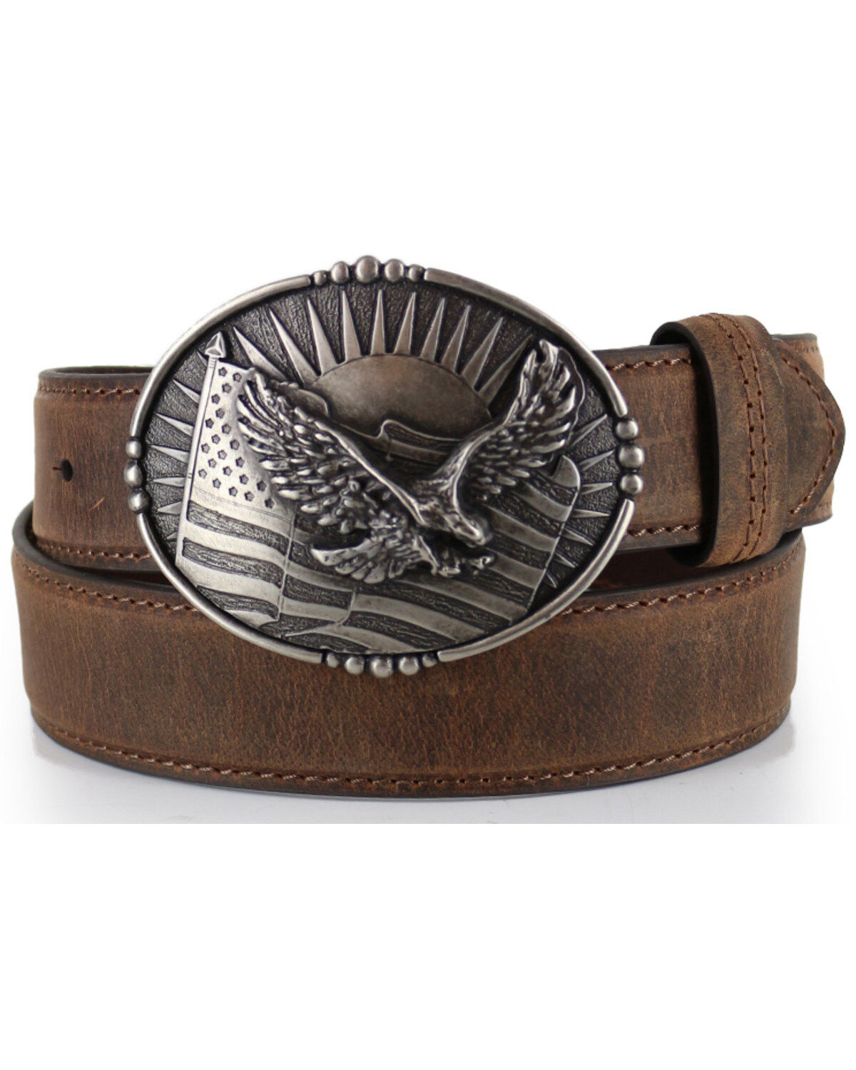 Cody James&reg; Men's Patriotic Eagle Leather Belt