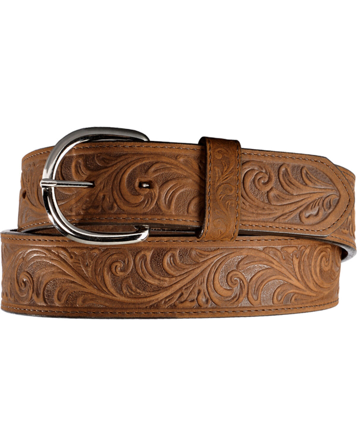 Justin Western Hand Tooled Leather Belt