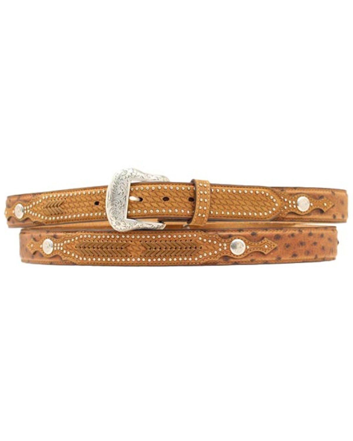 Nocona Men's Ostrich Underlay Western Belt