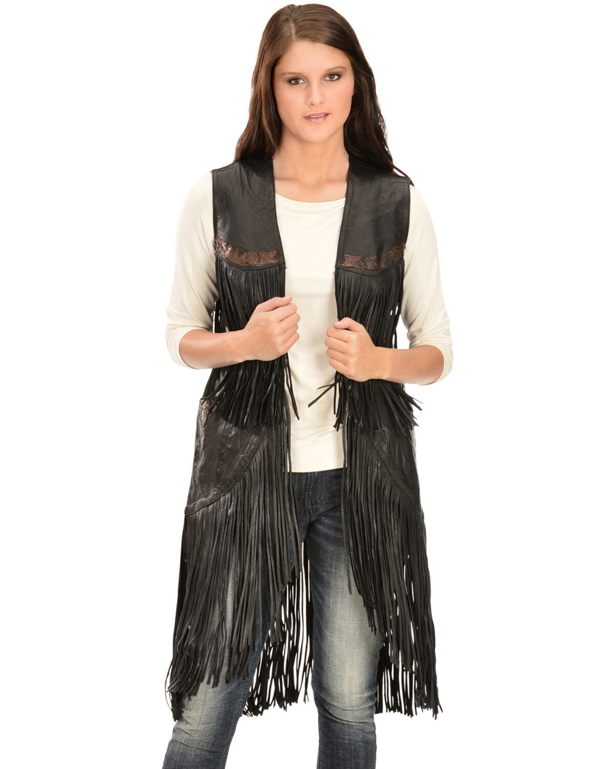 Kobler Leather Women's Ciqala Leather Fringe Vest