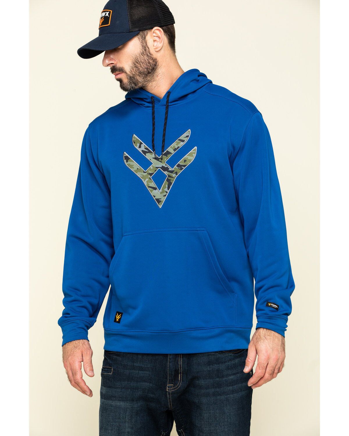 Hawx Men's Tech Logo Hooded Work Sweatshirt