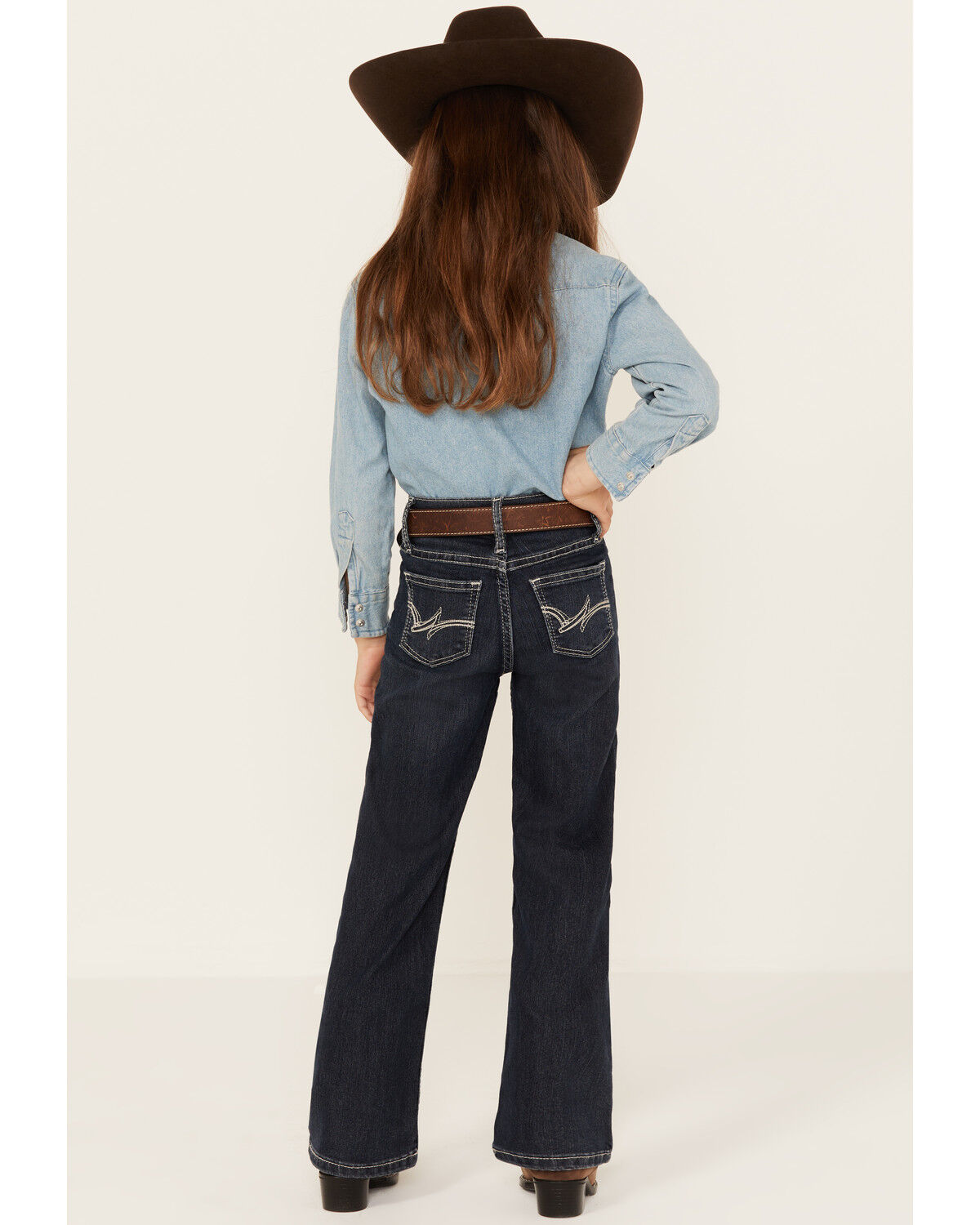 Wrangler Girls' W Swish Embroidery Bootcut Jeans