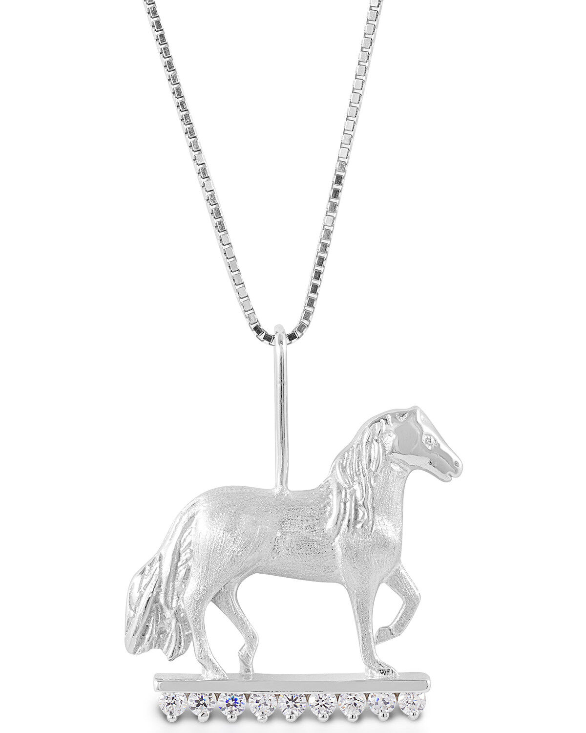 Kelly Herd Women's Clear Stone Paso Fino Pendant Necklace