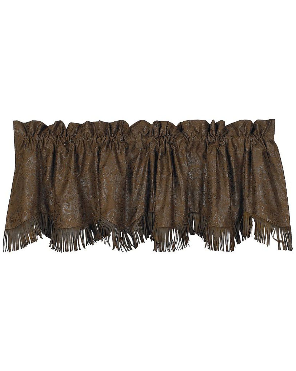 HiEnd Accents Caldwell Faux Tooled Leather Valance