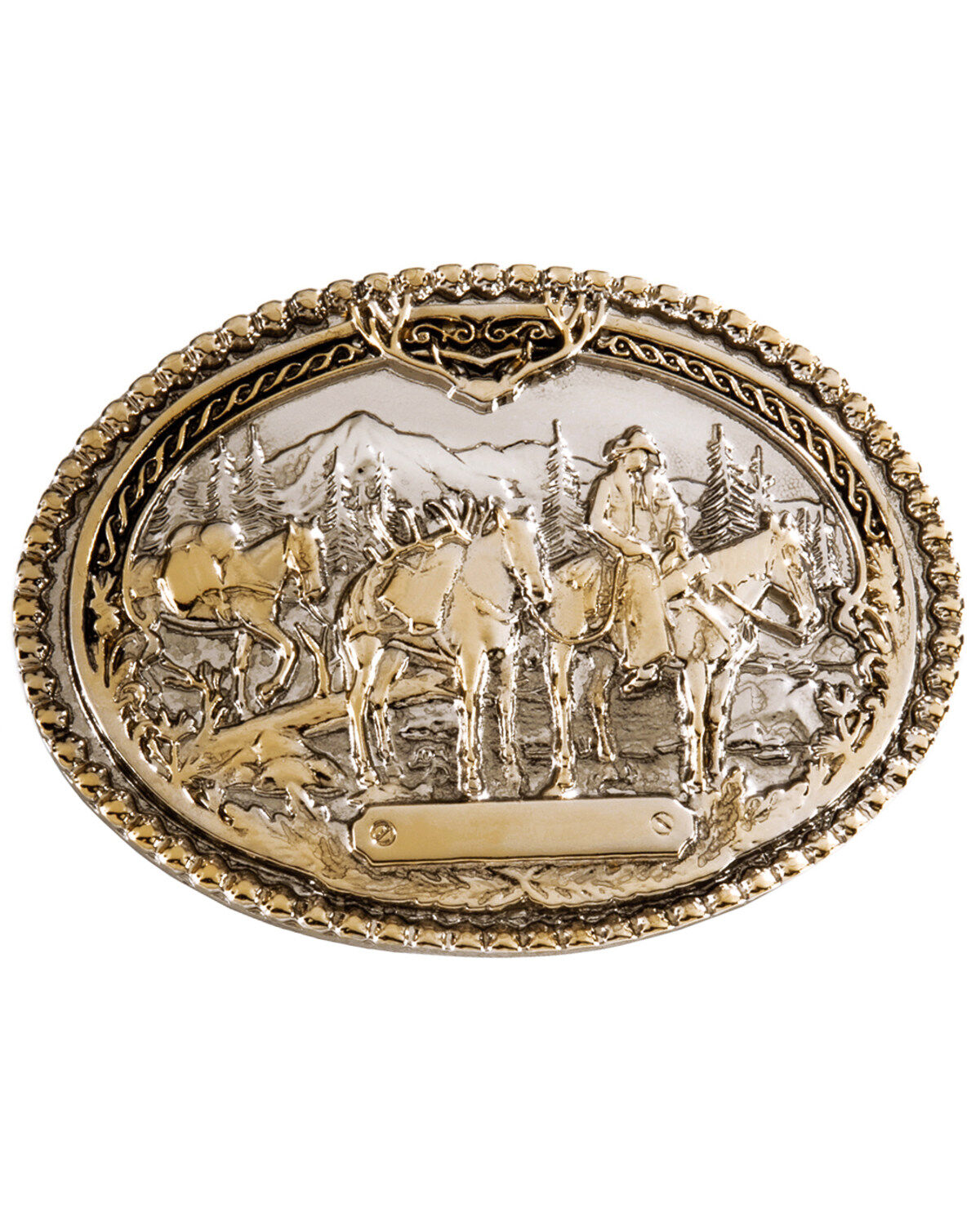 Montana Silversmiths Pack Horse and Rider Buckle