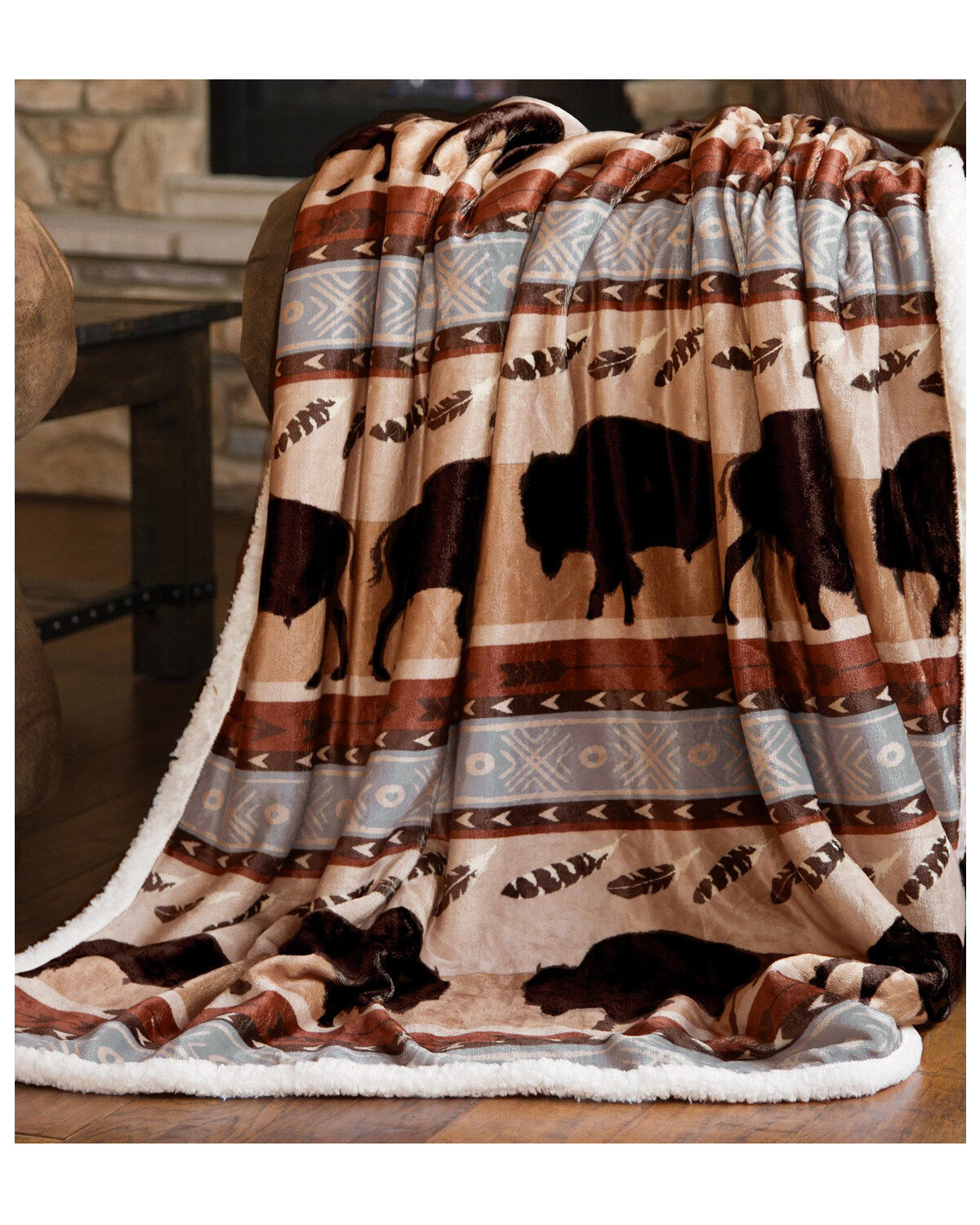 Carstens Home Wrangler Buffalo Southwestern Sherpa Fleece Throw Blanket 1 78180-carstens-home-wrangler-buffalo-southwestern-sherpa-fleece-throw-blanket-1.jpg