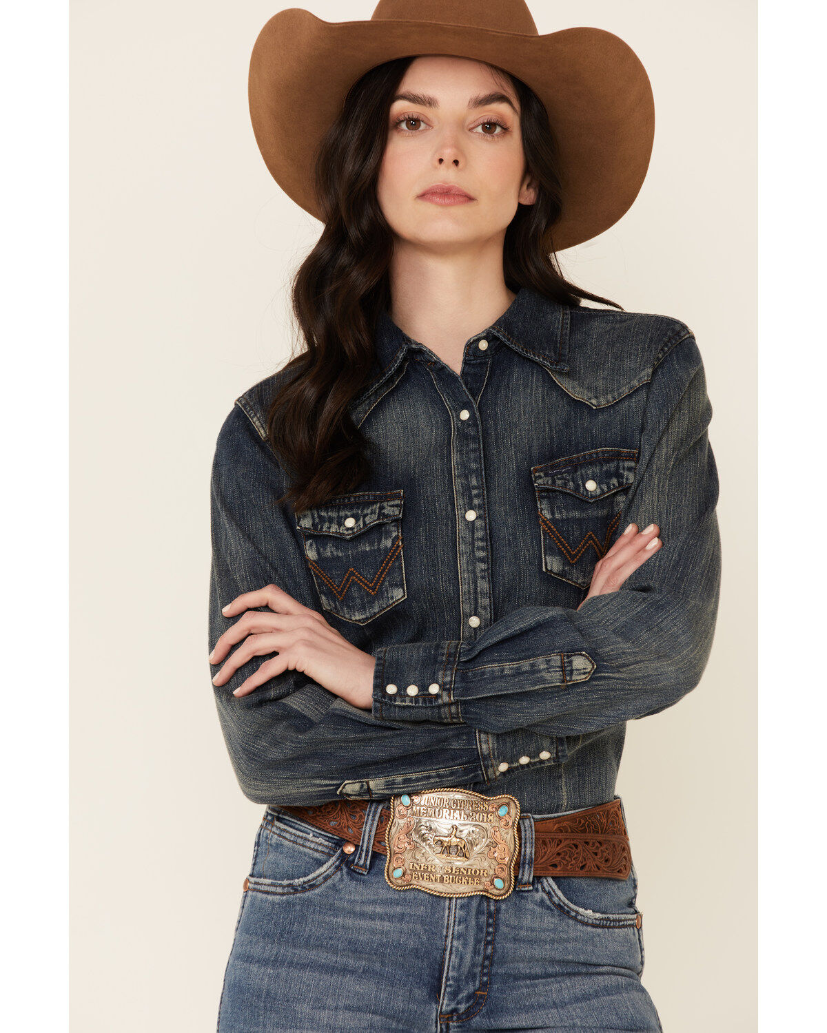 Wrangler Women's Long Sleeve Vintage Denim Shirt 1 78866-wrangler-women-s-long-sleeve-vintage-denim-shirt-1.jpg