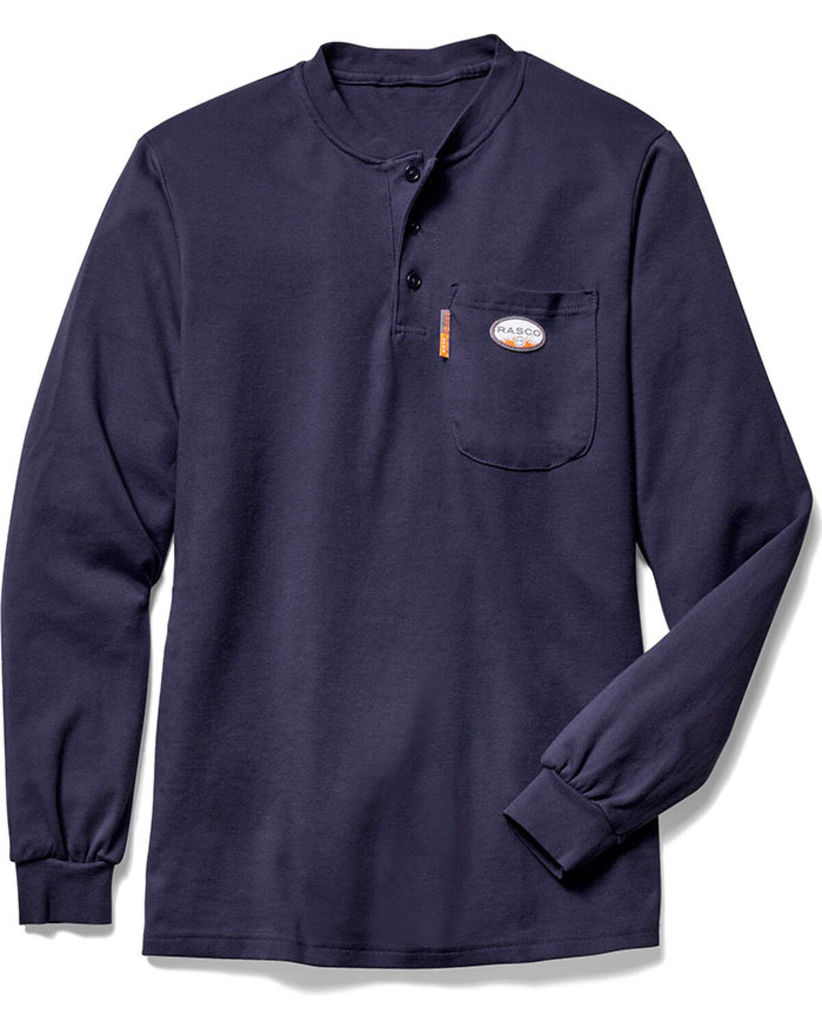 Rasco Men's FR Henley Long Sleeve Work T-Shirt - Big