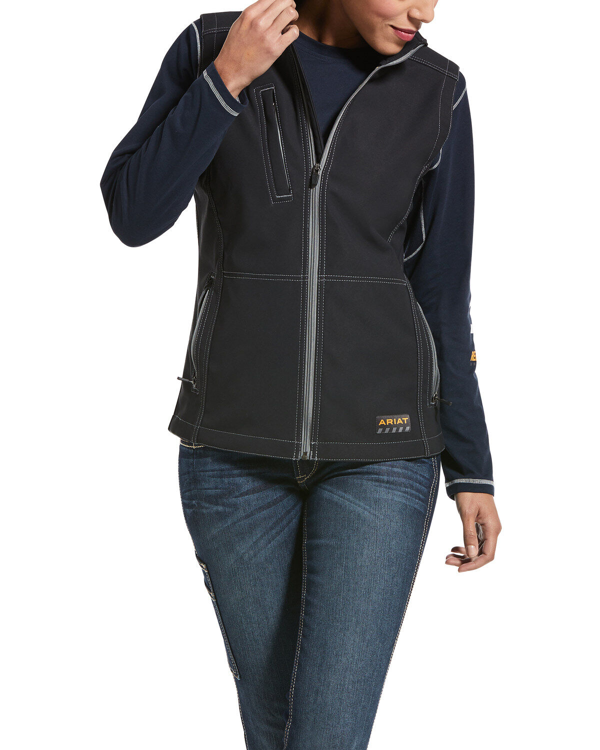 Ariat Women's Black Rebar Stretch Canvas Softshell Vest 1 87039-ariat-women-s-black-rebar-stretch-canvas-softshell-vest-1.jpg