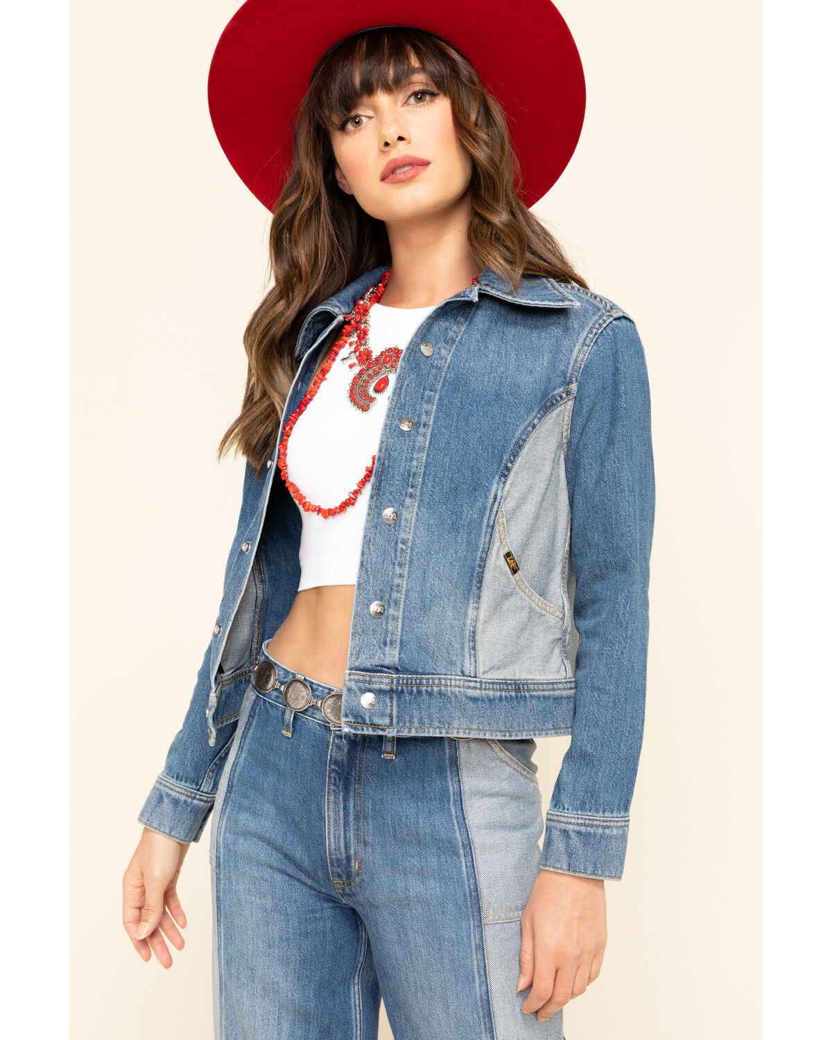 Lee Women's Contrast Denim Seamed Jacket