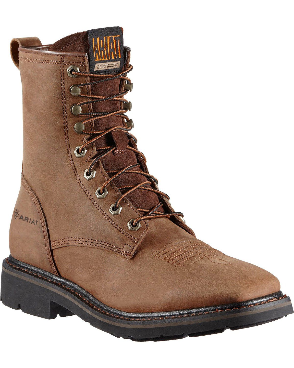 Ariat Men's Cascade 8 Lace-Up Work Boots - Square Toe