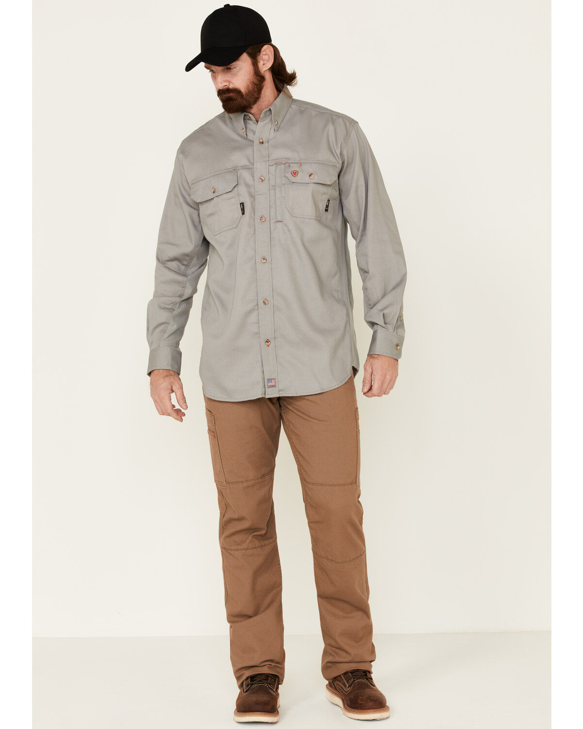 Ariat Men's Fire Resistant Solid Vent Long Sleeve Work Shirt