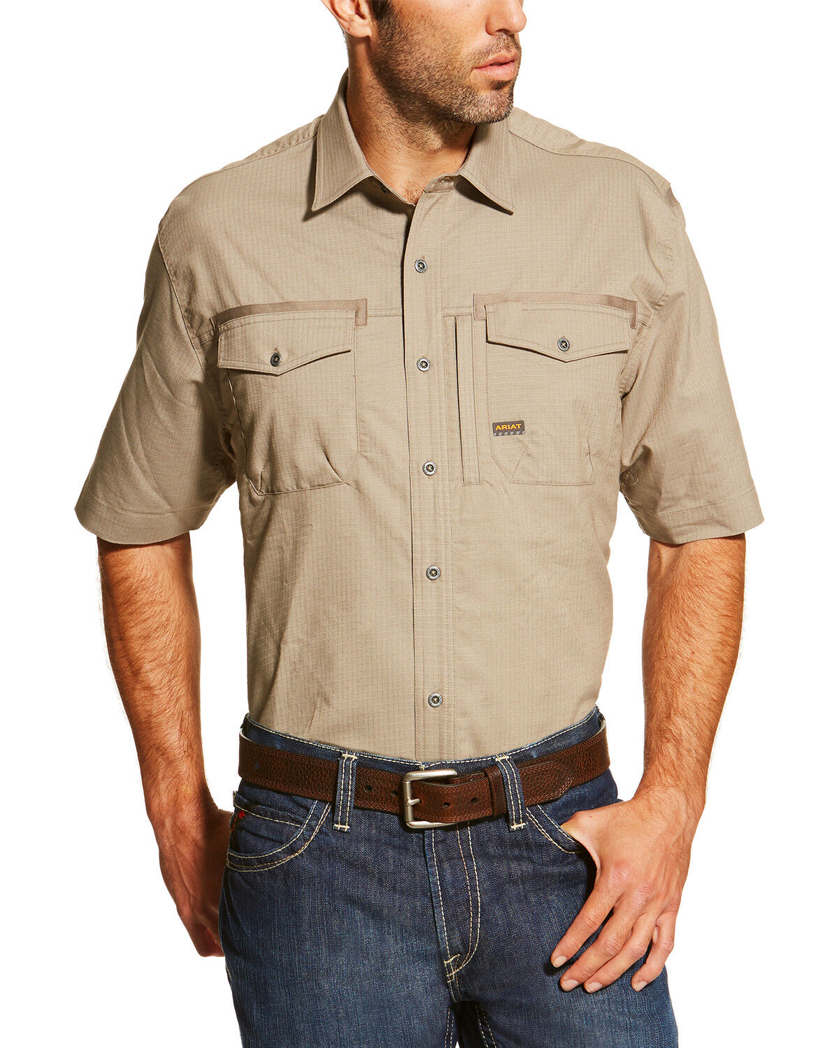 Ariat Men's Rebar Short Sleeve Button Down Work Shirt - Tall 1 91675-ariat-men-s-rebar-short-sleeve-button-down-work-shirt-tall-1.jpg