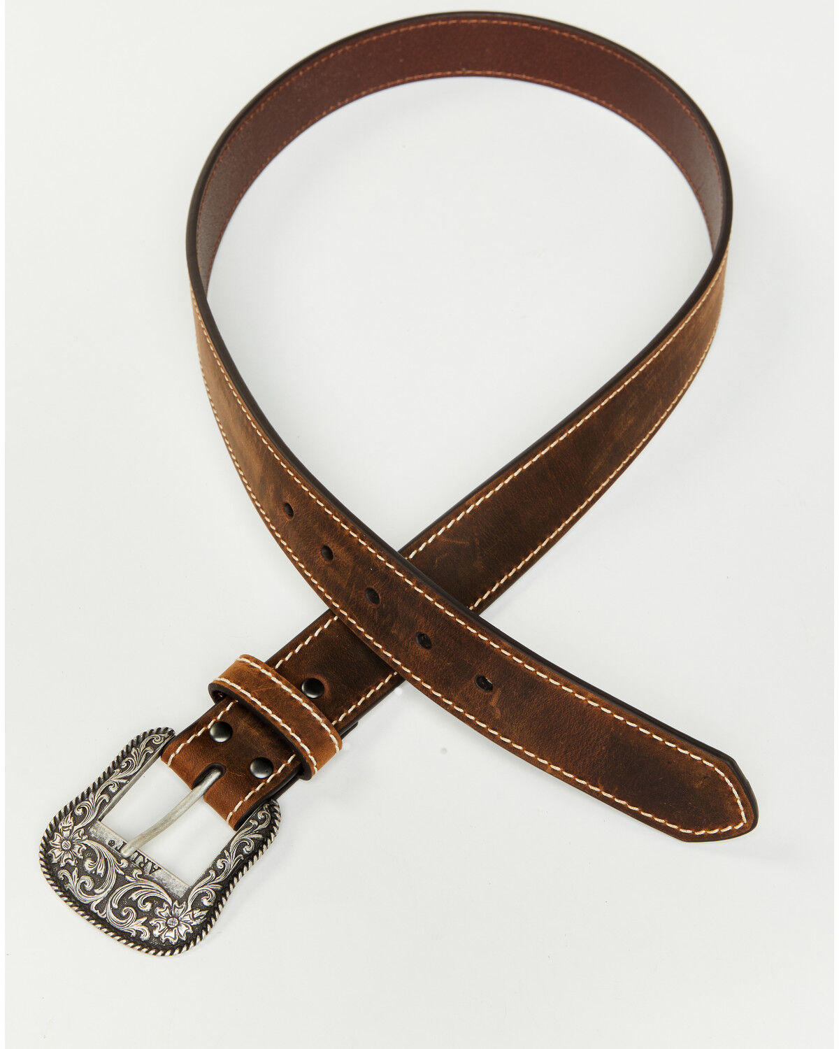 Ariat Women's Leather Belt with Engraved Buckle
