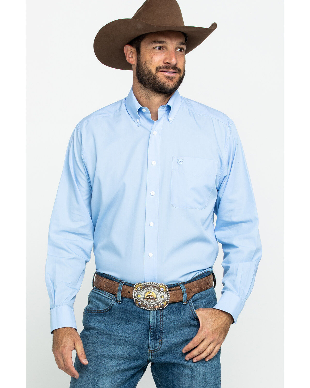 Ariat Men's Wrinkle Free Solid Long Sleeve Button Down Western Shirt 1 95431-ariat-men-s-wrinkle-free-solid-long-sleeve-button-down-western-shirt-1.jpg