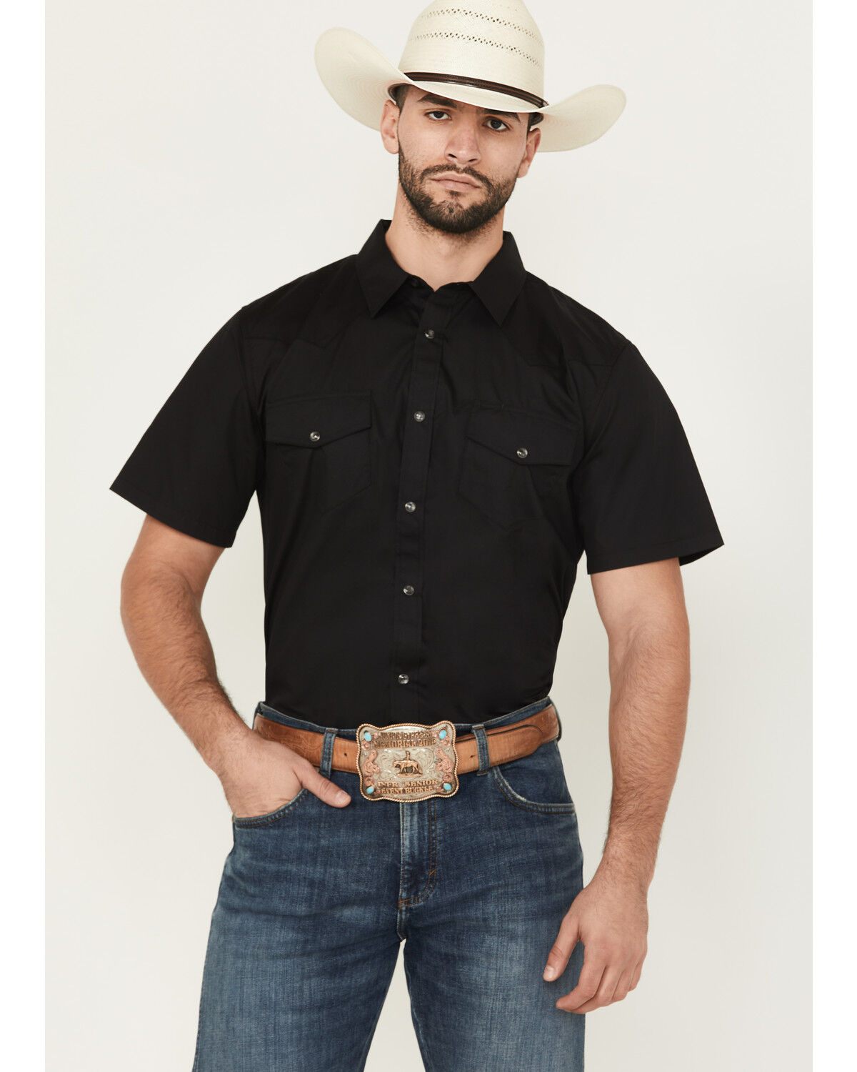 Gibson Men's Solid Pearl Snap Short Sleeve Western Shirt 1 96134-gibson-men-s-solid-pearl-snap-short-sleeve-western-shirt-1.jpg