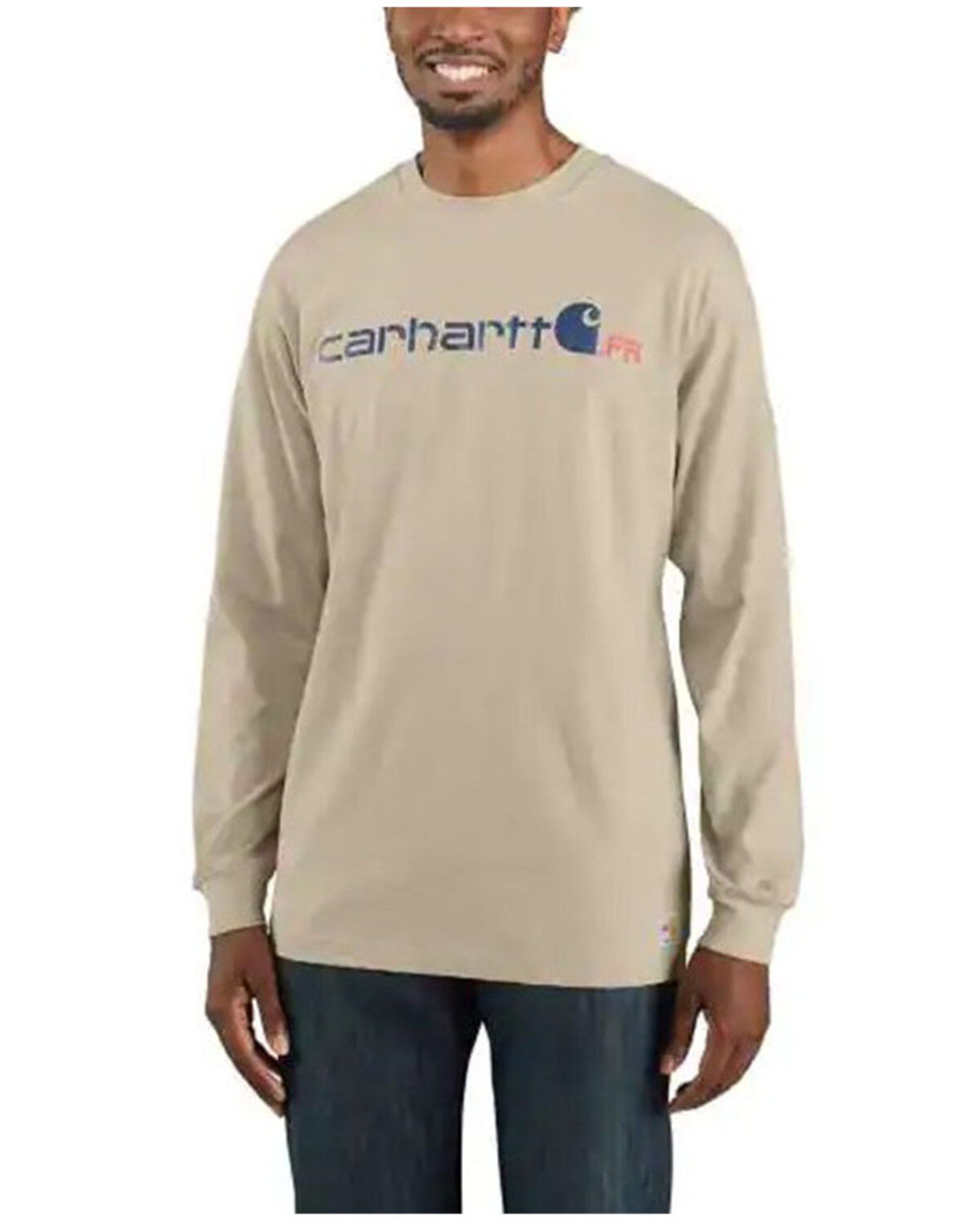 Carhartt Men's FR Force Midweight Logo Long Sleeve Work T-Shirt