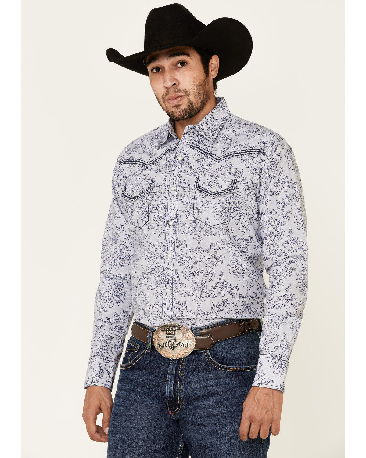 Rock 47 By Wrangler Men's Navy Paisley Print Long Sleeve Western Shirt 1 98539-rock-47-by-wrangler-men-s-navy-paisley-print-long-sleeve-western-shirt-1.jpg